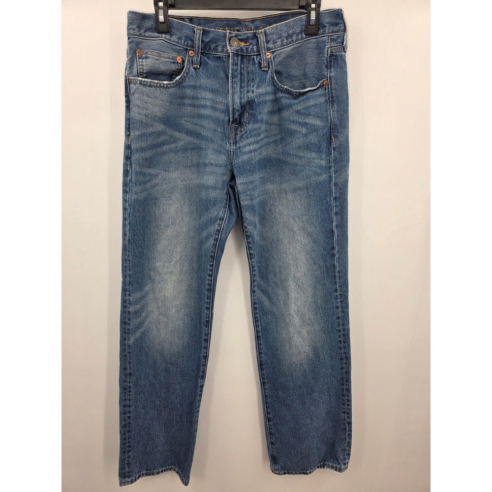 American Eagle Classic Bootcut Jeans Mens Blue Medium Wash 100% Cotton 31x32